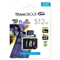 Team Elite A1 512GB Micro SDXC UHS-1 Flash Card with Adapter (for Android & 4K) Team Elite A1 512GB Micro SDXC UHS-1 Flash Card with Adapter (for Android & 4K)